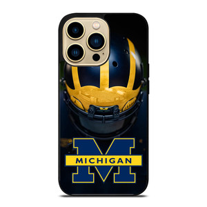MICHIGAN WOLVERINES HELMET iPhone 14 Pro Case Cover