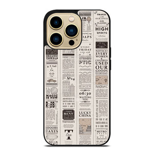 OLD NEWSPAPER PATTERN iPhone 14 Pro Case Cover OLD NEWSPAPER PATTERN iPhone 14 Pro Case Cover