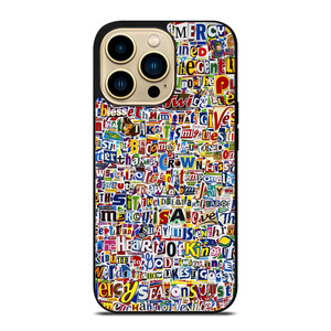 RETRO ALPHABET COLLAGE iPhone 14 Pro Case Cover