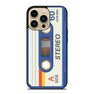 RETRO BLUE STEREO CASETTE TAPE iPhone 14 Pro Case Cover RETRO BLUE STEREO CASETTE TAPE iPhone 14 Pro Case Cover