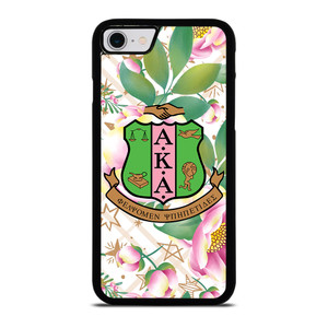 AKA PINK AND GREEN FLOWER LOGO iPhone SE 2022 Case Cover