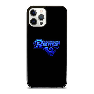 LOS ANGELES RAMS NEON BLUE LOGO iPhone 12 Pro Case Cover