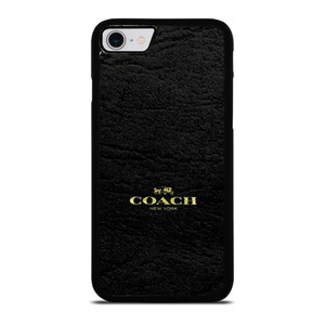 COACH LOGO TEXTURE BLACK iPhone SE 2022 Case Cover