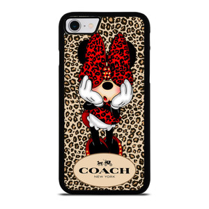 COACH MINNIE MOUSE LEOPARD iPhone SE 2022 Case Cover
