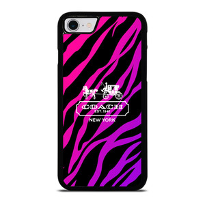 COACH NEW YORK BLACK VIOLET iPhone SE 2022 Case Cover