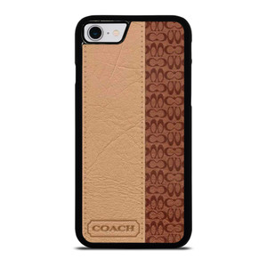 COACH NEW YORK BROWN LEATHER iPhone SE 2022 Case Cover
