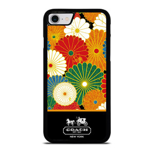 COACH NEW YORK COLORFUL FLORAL LOGO iPhone SE 2022 Case Cover