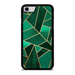 EMERALD AND COPPER GEOMETRIC PATTERN iPhone SE 2022 Case Cover