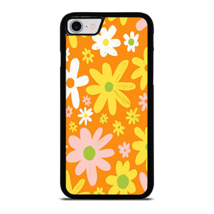 FLOWER POWER ORANGE PATTERN iPhone SE 2022 Case Cover