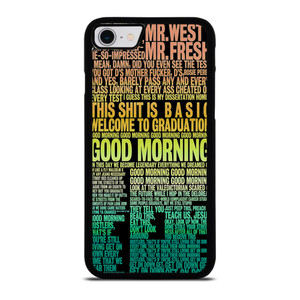 KANYE WEST RAPPER LYRICS iPhone SE 2022 Case Cover
