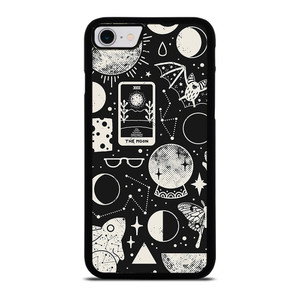 LUNAR PATTERN BLACK WHITE iPhone SE 2022 Case Cover LUNAR PATTERN BLACK WHITE iPhone SE 2022 Case Cover
