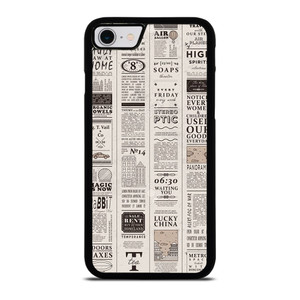 OLD NEWSPAPER PATTERN iPhone SE 2022 Case Cover