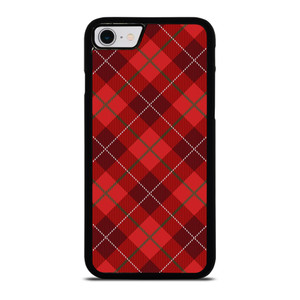 RED TARTAN CROSS PATTERN iPhone SE 2022 Case Cover