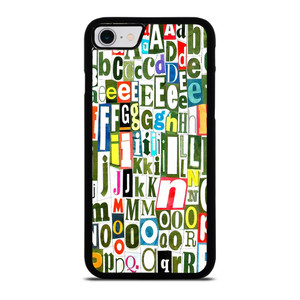 RETRO ALPHABET GREEN COLLAGE iPhone SE 2022 Case Cover