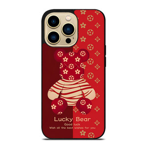 BEAR BRICK KAWS LUCKY RED iPhone 14 Pro Max Case Cover