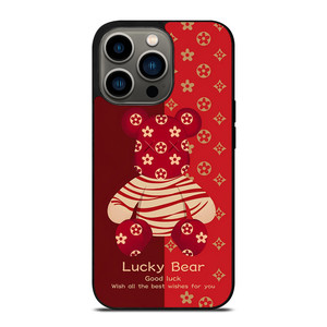 BEAR BRICK KAWS LUCKY RED iPhone 13 Pro Case Cover