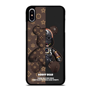 BEAR BRICK KAWS ROBOT BROWN iPhone XS Max Case Cover
