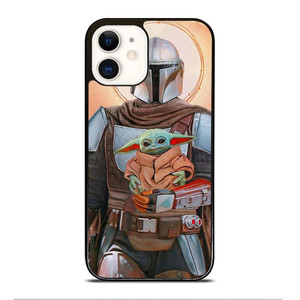 BABY YODA AND THE MANDALORIAN STAR WARS iPhone 12 Case Cover BABY YODA AND THE MANDALORIAN STAR WARS iPhone 12 Case Cover
