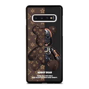 BEAR BRICK KAWS ROBOT BROWN Samsung Galaxy S10 Case Cover BEAR BRICK KAWS ROBOT BROWN Samsung Galaxy S10 Case Cover