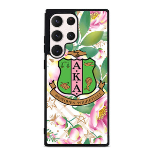 AKA PINK AND GREEN FLOWER LOGO Samsung Galaxy S23 Ultra Case Cover
