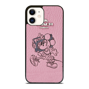COACH MINNIE MOUSE PINK iPhone 12 Case Cover COACH MINNIE MOUSE PINK iPhone 12 Case Cover