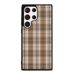 BROWN PLAID PATTERN Samsung Galaxy S23 Ultra Case Cover