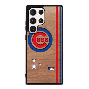 CHICAGO CUBS UBS MLB WOODEN LOGO Samsung Galaxy S23 Ultra Case Cover