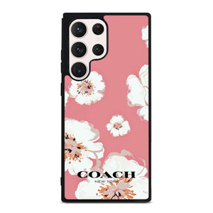 COACH NEW YORK PINK FLOWER Samsung Galaxy S23 Ultra Case Cover