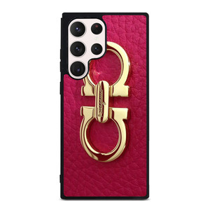 SALVATORE FERRAGAMO LOGO MAGENTA Samsung Galaxy S23 Ultra Case Cover