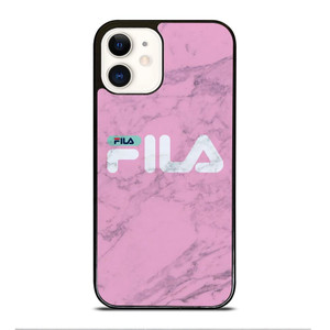 FILA SPORT PINK MARBLE LOGO iPhone 12 Case Cover