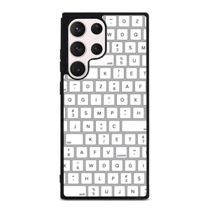 WHITE KEYBOARD PATTERN Samsung Galaxy S23 Ultra Case Cover