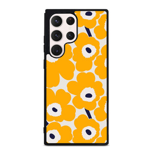 YELLOW RETRO FLORAL PATTERN Samsung Galaxy S23 Ultra Case Cover