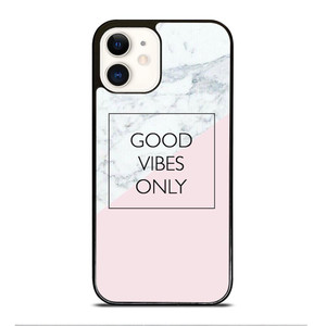 GOOD VIBES ONLY MARBLE iPhone 12 Case Cover