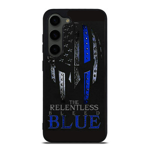 BLUE LINE POLICE WARRIOR SKULL Samsung Galaxy S23 Plus Case Cover BLUE LINE POLICE WARRIOR SKULL Samsung Galaxy S23 Plus Case Cover