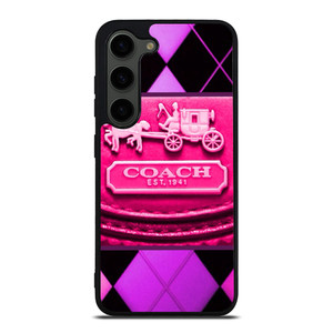 COACH NEW YORK PURPLE PINK LOGO Samsung Galaxy S23 Plus Case Cover