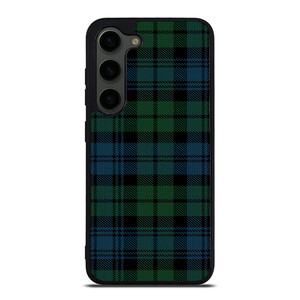 GREEN BLUE TARTAN PATTERN Samsung Galaxy S23 Plus Case Cover