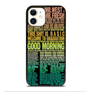 KANYE WEST RAPPER LYRICS iPhone 12 Case Cover KANYE WEST RAPPER LYRICS iPhone 12 Case Cover