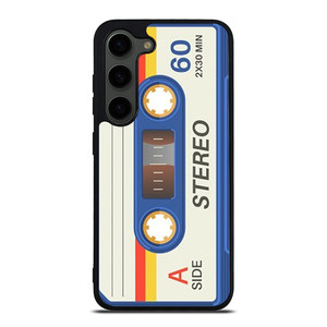 RETRO BLUE STEREO CASETTE TAPE Samsung Galaxy S23 Plus Case Cover RETRO BLUE STEREO CASETTE TAPE Samsung Galaxy S23 Plus Case Cover
