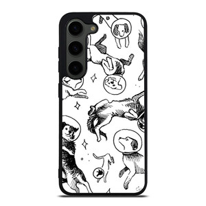SPACE DOG WHITE PATTERN Samsung Galaxy S23 Plus Case Cover SPACE DOG WHITE PATTERN Samsung Galaxy S23 Plus Case Cover