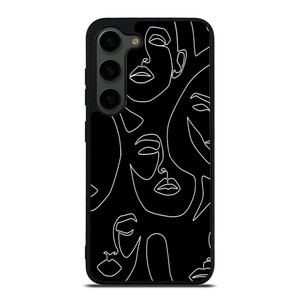 WOMAN FACE SKETCH PATTERN Samsung Galaxy S23 Plus Case Cover