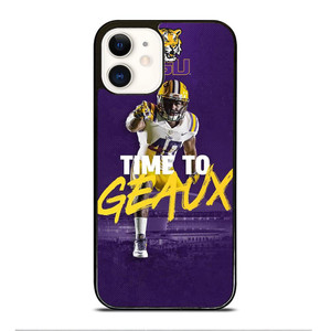 LSU TIGERS TIME TO GEAUX iPhone 12 Case Cover LSU TIGERS TIME TO GEAUX iPhone 12 Case Cover