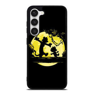 CALVIN AND HOBBES BLACK CARTOON Samsung Galaxy S23 Case Cover CALVIN AND HOBBES BLACK CARTOON Samsung Galaxy S23 Case Cover
