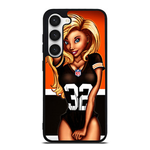 CLEVELAND BROWNS NFL CARTOON GIRL Samsung Galaxy S23 Case Cover