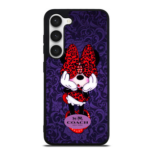 COACH MINNIE MOUSE PURPLE Samsung Galaxy S23 Case Cover