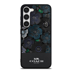 COACH NEW YORK BLACK TEA ROSE Samsung Galaxy S23 Case Cover COACH NEW YORK BLACK TEA ROSE Samsung Galaxy S23 Case Cover
