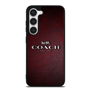 COACH NEW YORK LOGO LEATHER Samsung Galaxy S23 Case Cover