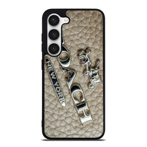 COACH NEW YORK LOGO ON LEATHER Samsung Galaxy S23 Case Cover COACH NEW YORK LOGO ON LEATHER Samsung Galaxy S23 Case Cover