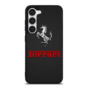 FERRARI HORSE CARBON LOGO Samsung Galaxy S23 Case Cover FERRARI HORSE CARBON LOGO Samsung Galaxy S23 Case Cover