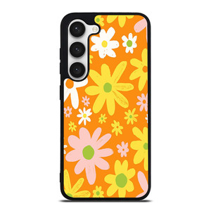 FLOWER POWER ORANGE PATTERN Samsung Galaxy S23 Case Cover FLOWER POWER ORANGE PATTERN Samsung Galaxy S23 Case Cover
