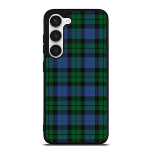 GREEN BLUE TARTAN PLAID PATTERN Samsung Galaxy S23 Case Cover